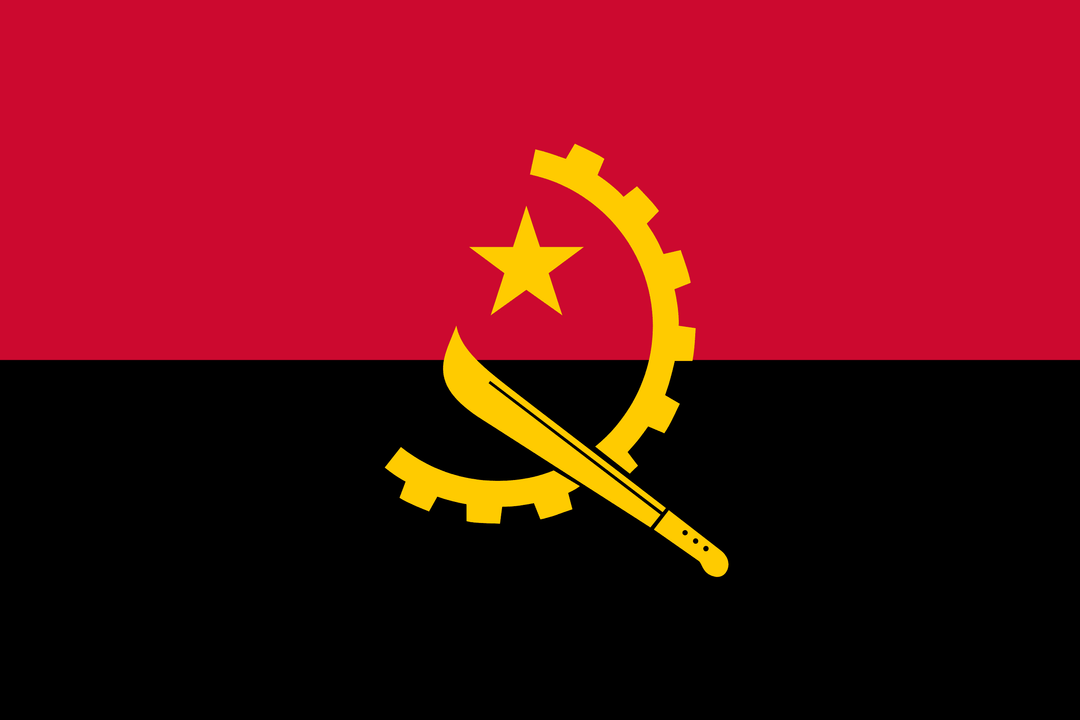 Angola flag, 3x5 ft polyester wall flag with grommets