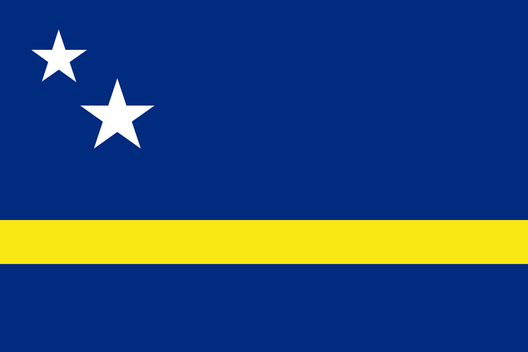 Curacao flag, 3x5 ft polyester wall flag with grommets