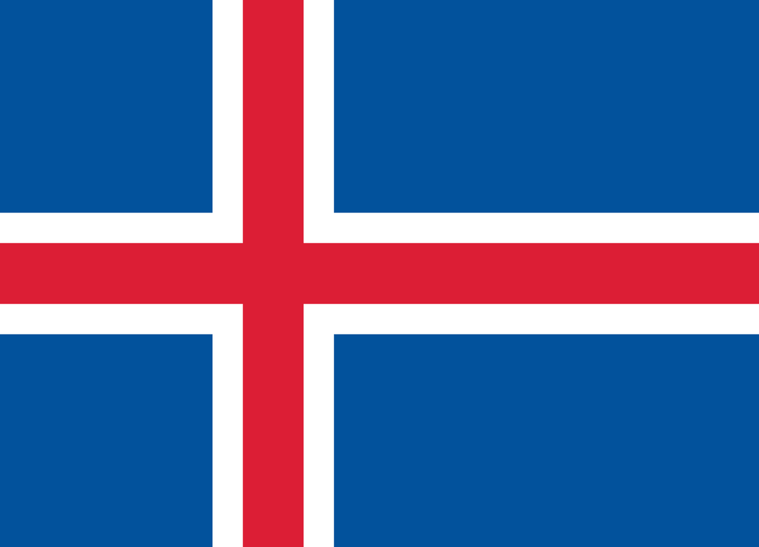 Iceland flag, 3x5 ft polyester wall flag with grommets