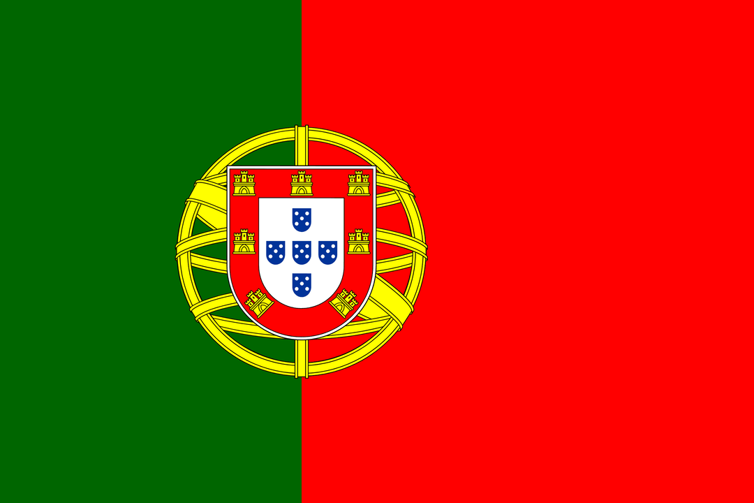 Portugal flag, 3x5 ft polyester wall flag with grommets