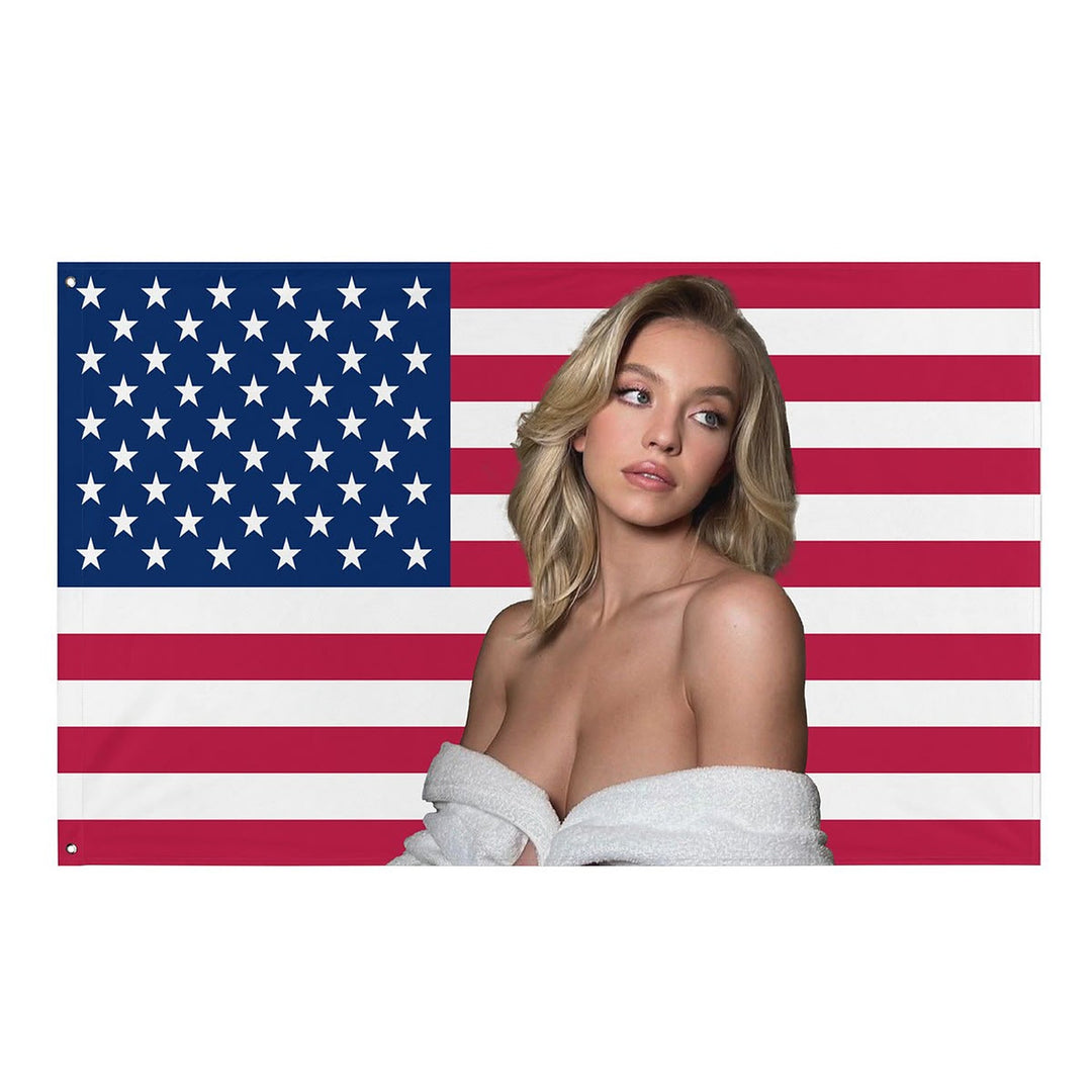 American flag design, polyester wall banner