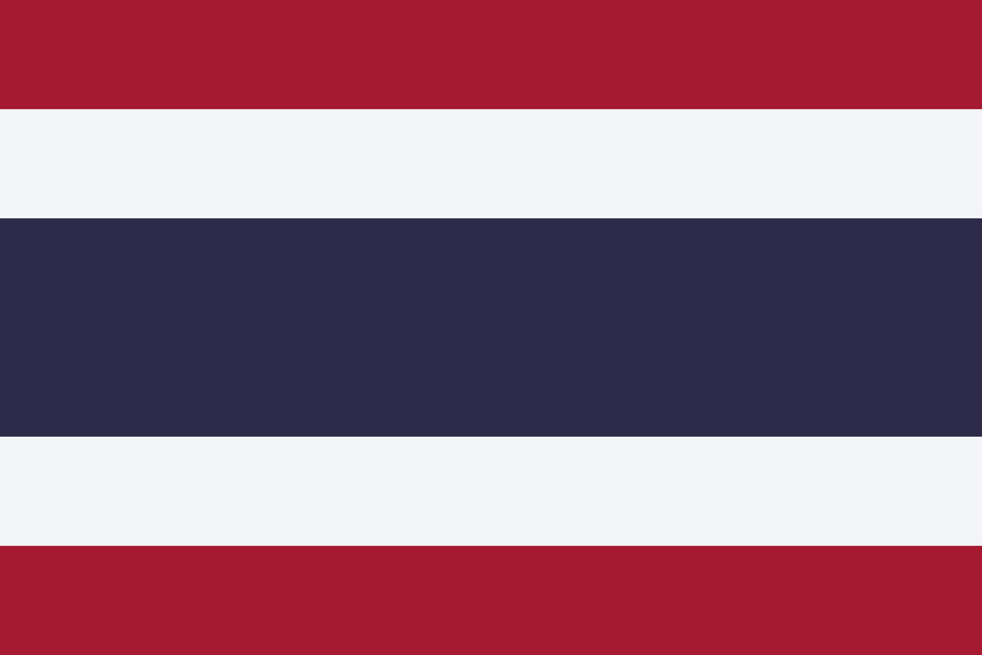 Thailand flag, 3x5 ft polyester wall flag with grommets