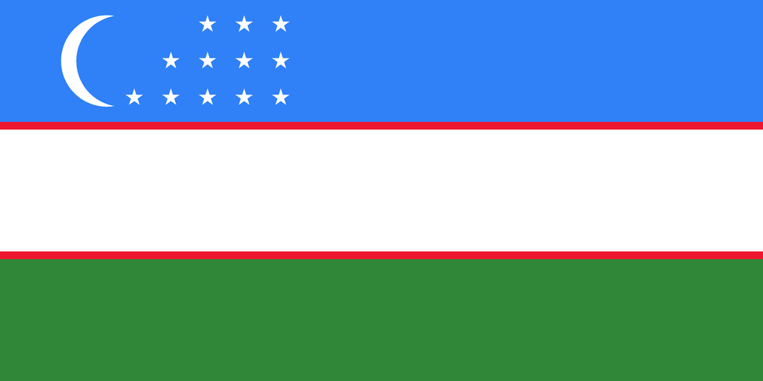 Uzbekistan flag, 3x5 ft polyester wall flag with grommets